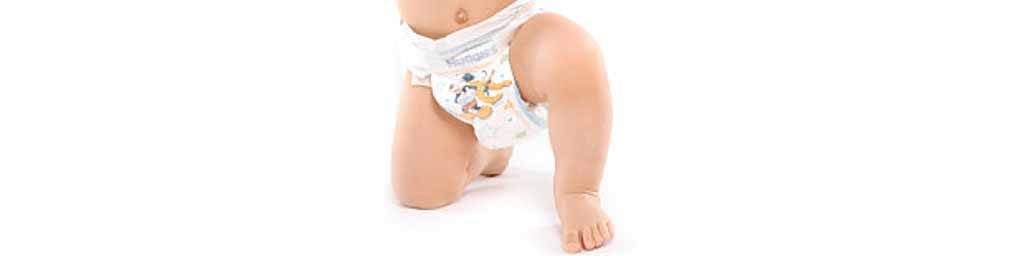 Child in diapers